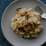 Risotto mele e speck