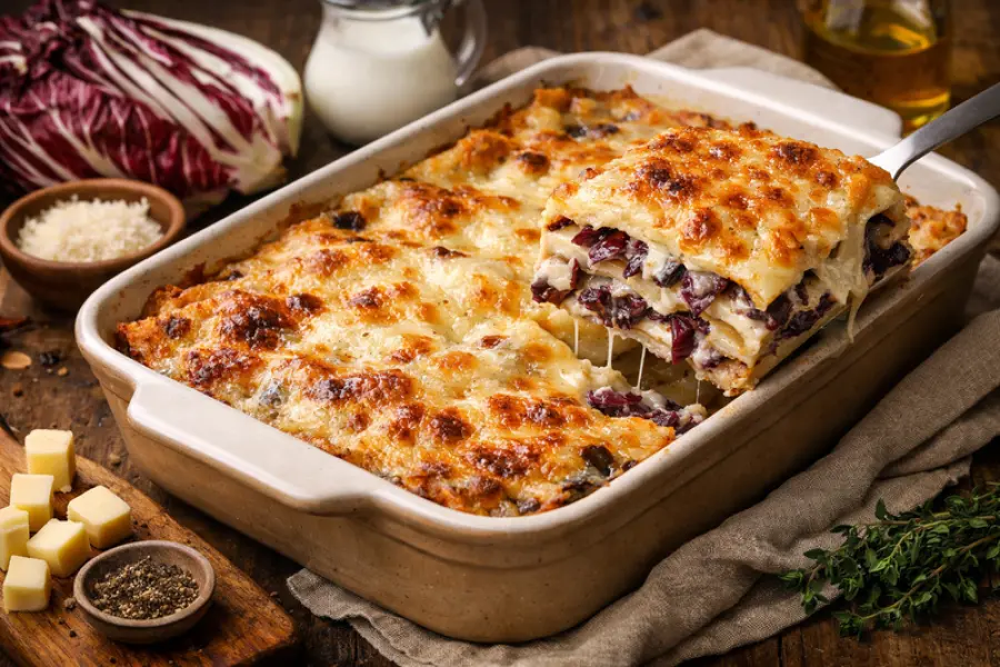 Ricetta lasagne bianche con radicchio: golose e semplici